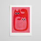 Affiche Grand et petit chat