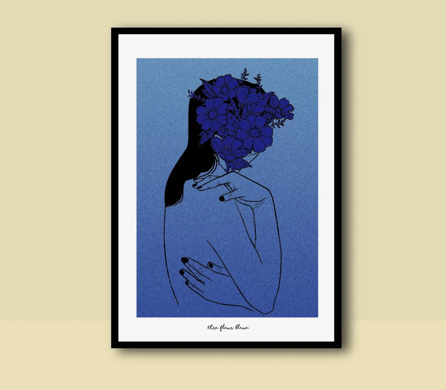 Affiche Être fleur bleue