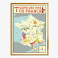 Affiche Carte des Vins de France