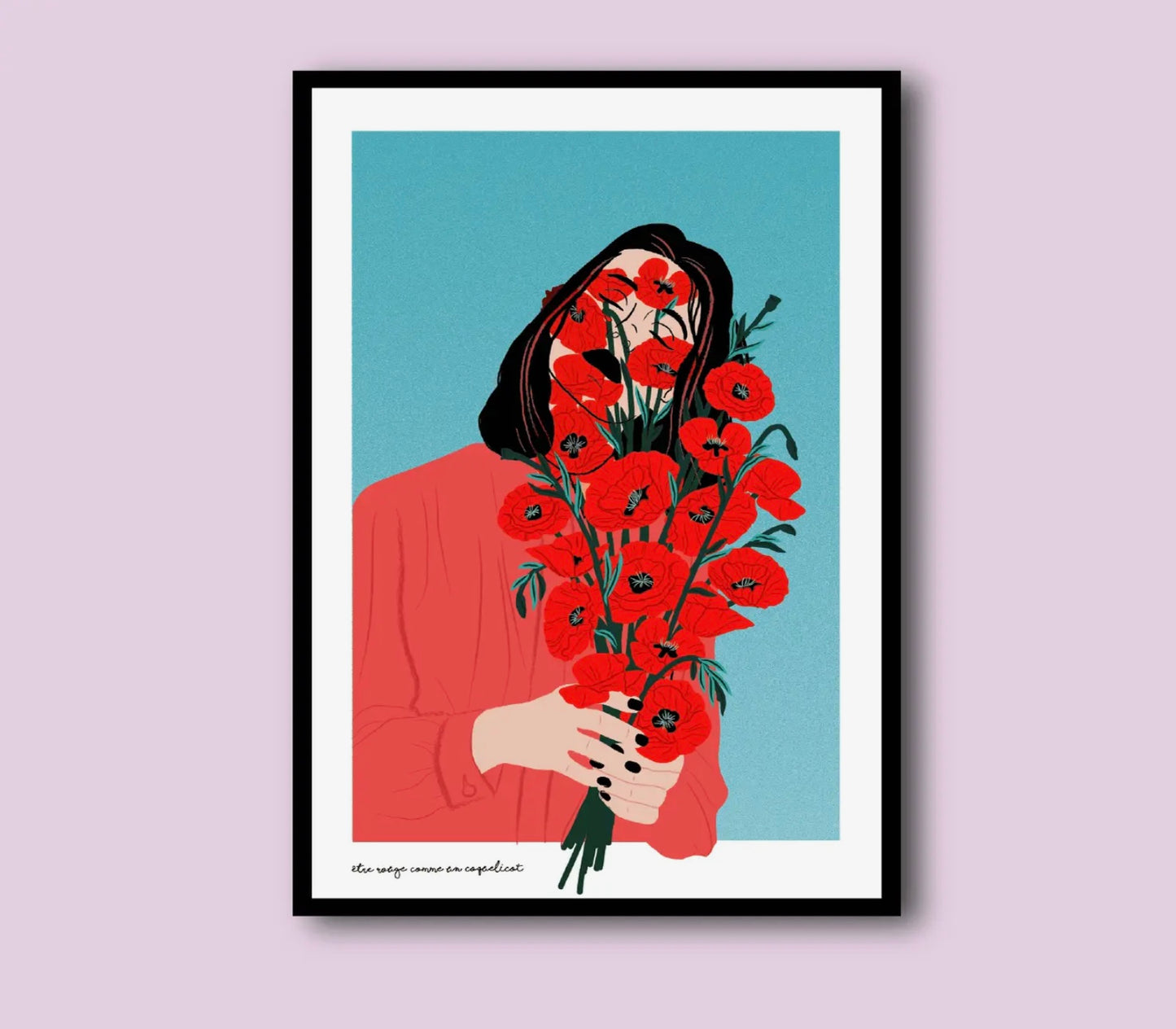 Affiche Être rouge comme un coquelicot