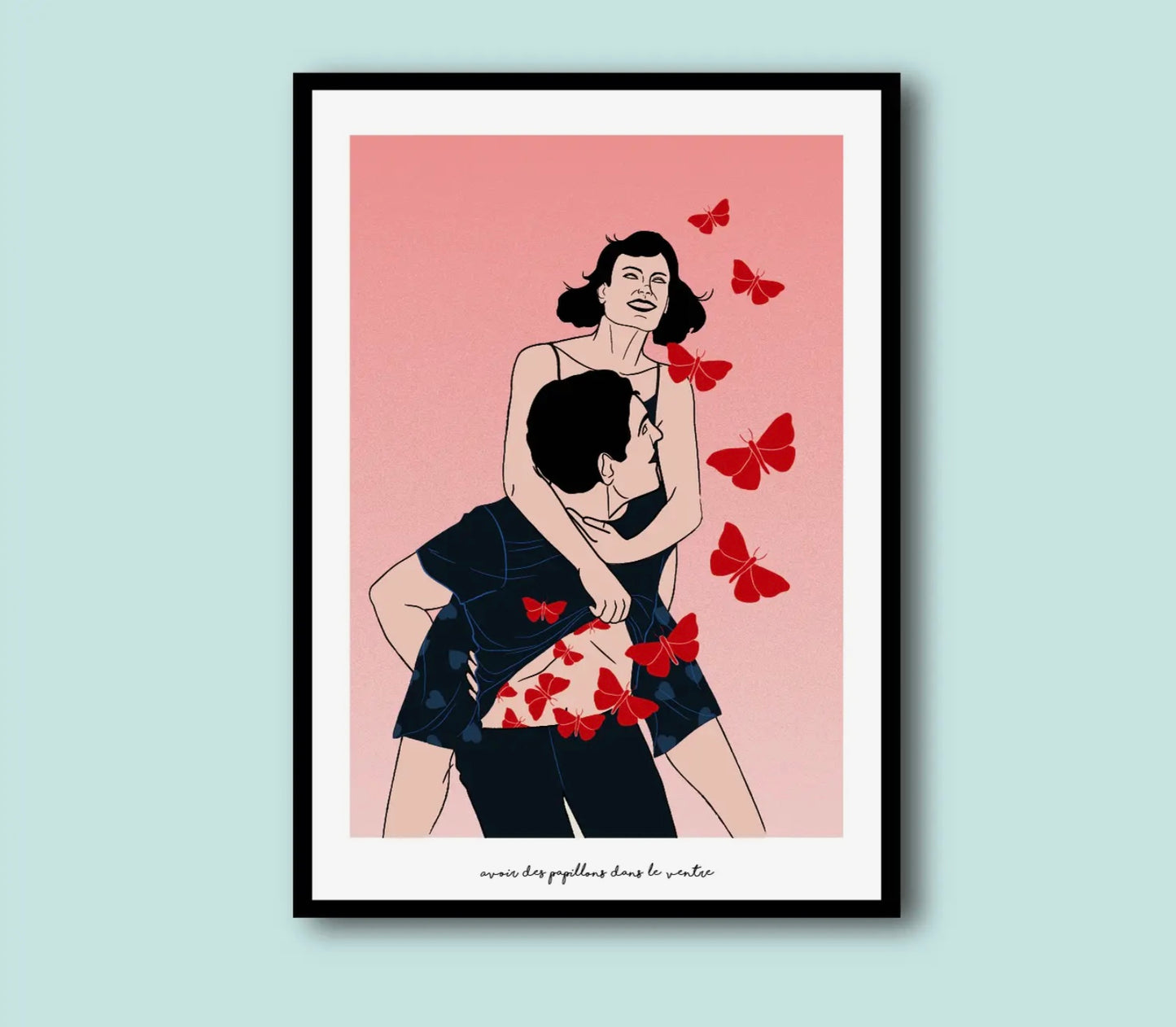 Affiche Avoir des papillons dans le ventre