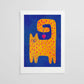 Affiche Chat jaune